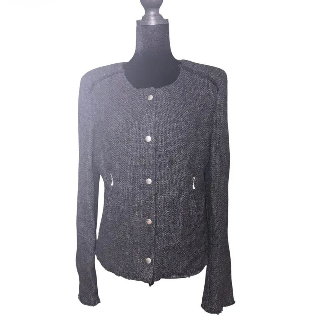 Stile Benetton Tweed Collarless Jacket